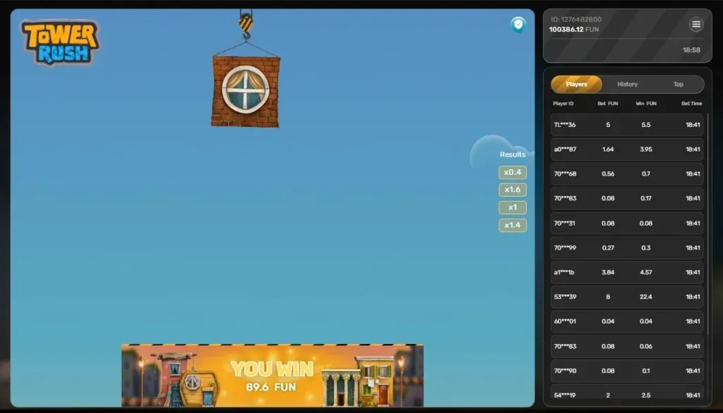 Tower Rush APK features menu with settings and customization options